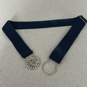 Navy with Silver Stretch Belt NWOT